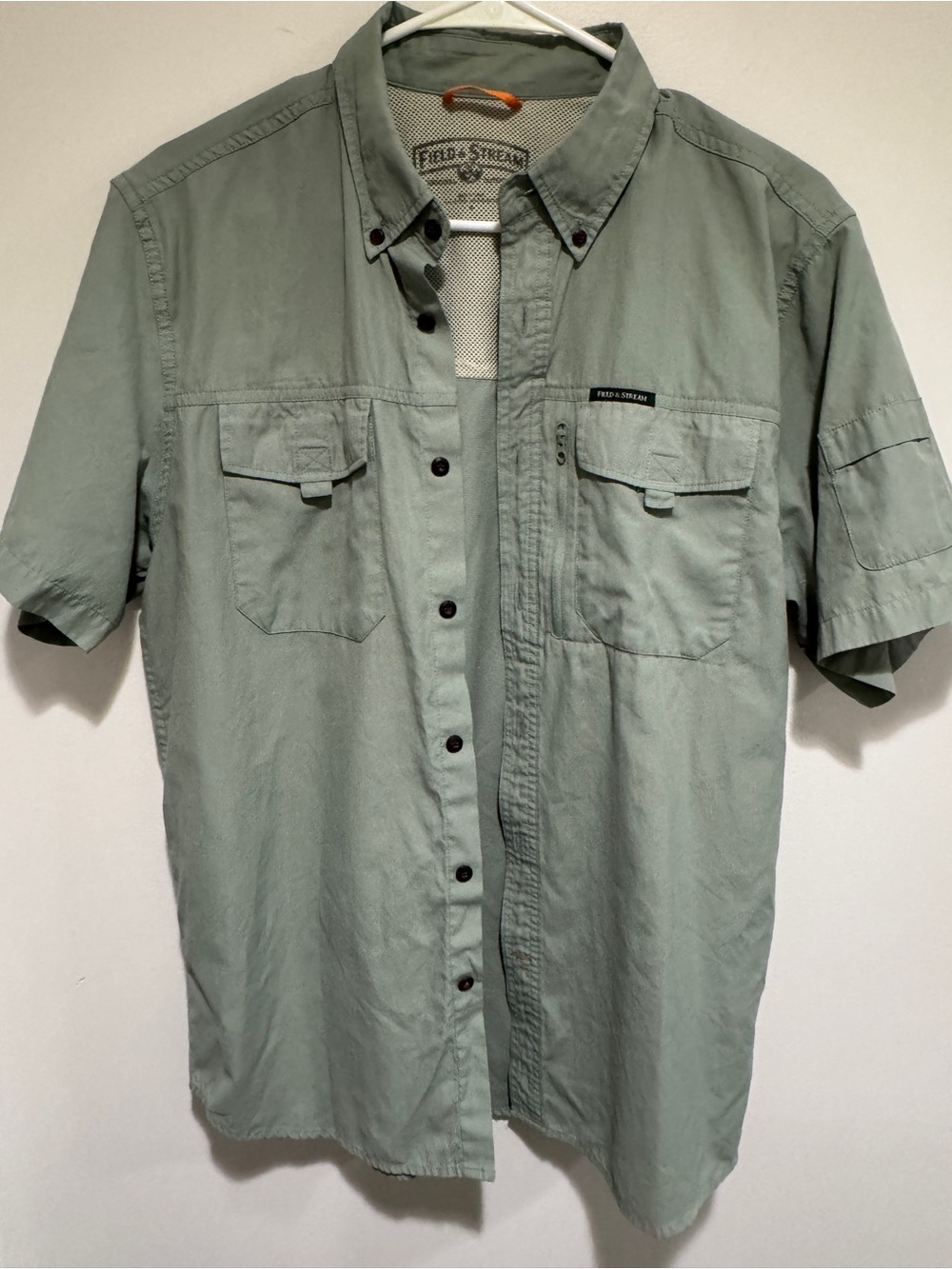 Field & Stream Short-Sleeve Button-Down Shirt in Sage